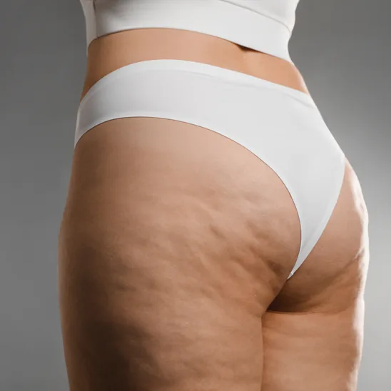 Cellulite on the buttocks